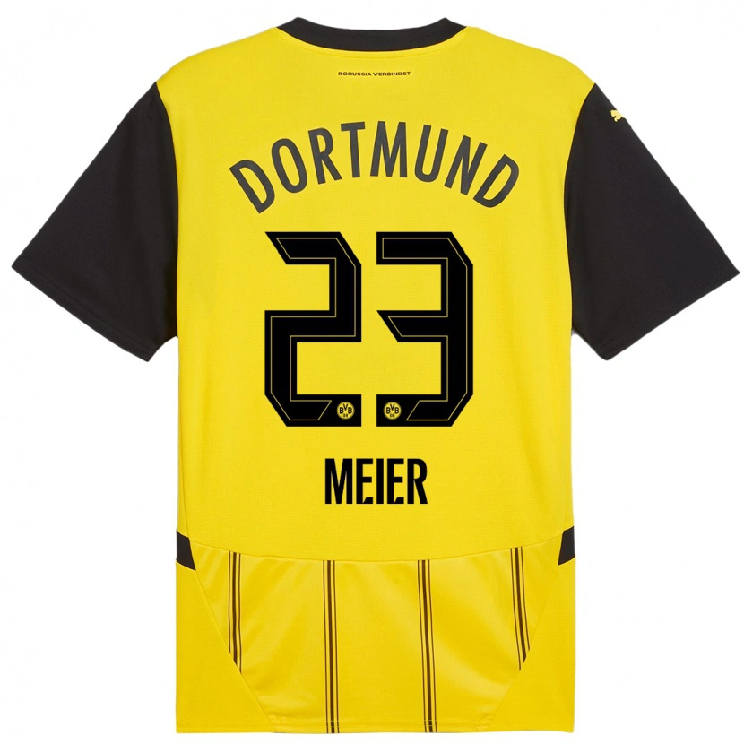 Danxen Men Maximilian Meier #23 Yellow Black Home Jersey 2024/25 T-Shirt