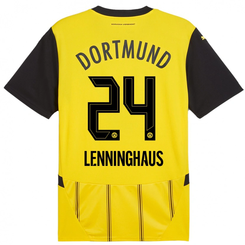 Danxen Men Mika Lenninghaus #24 Yellow Black Home Jersey 2024/25 T-Shirt