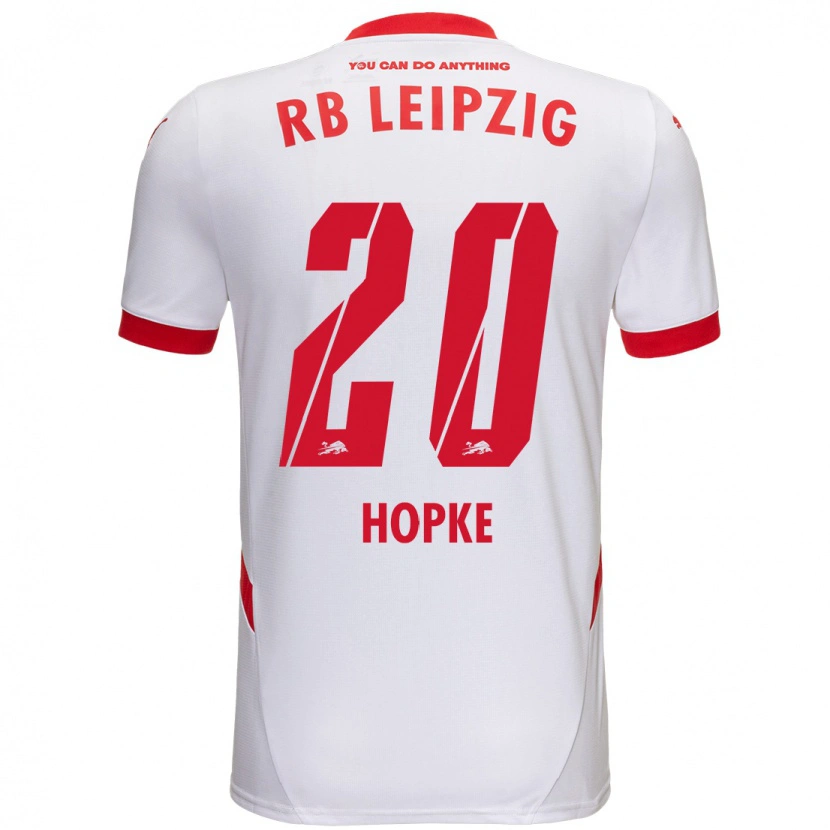 Danxen Men Hannes Hopke #20 White Red Home Jersey 2024/25 T-Shirt