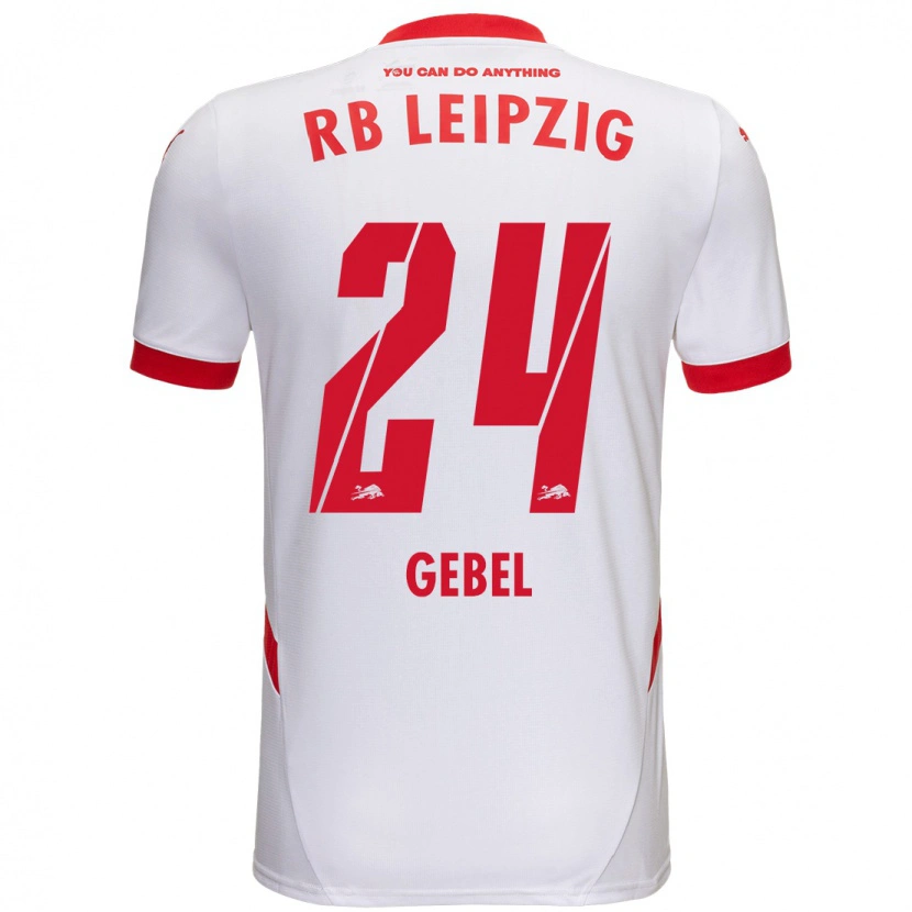 Danxen Men Viggo Gebel #24 White Red Home Jersey 2024/25 T-Shirt