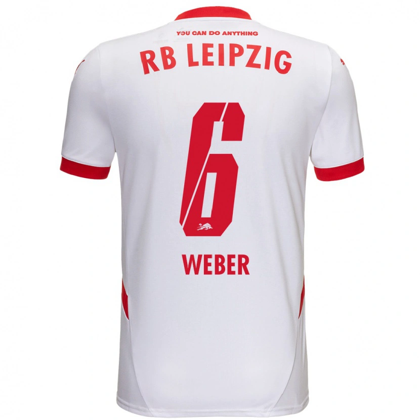 Danxen Men Samuel Weber #6 White Red Home Jersey 2024/25 T-Shirt