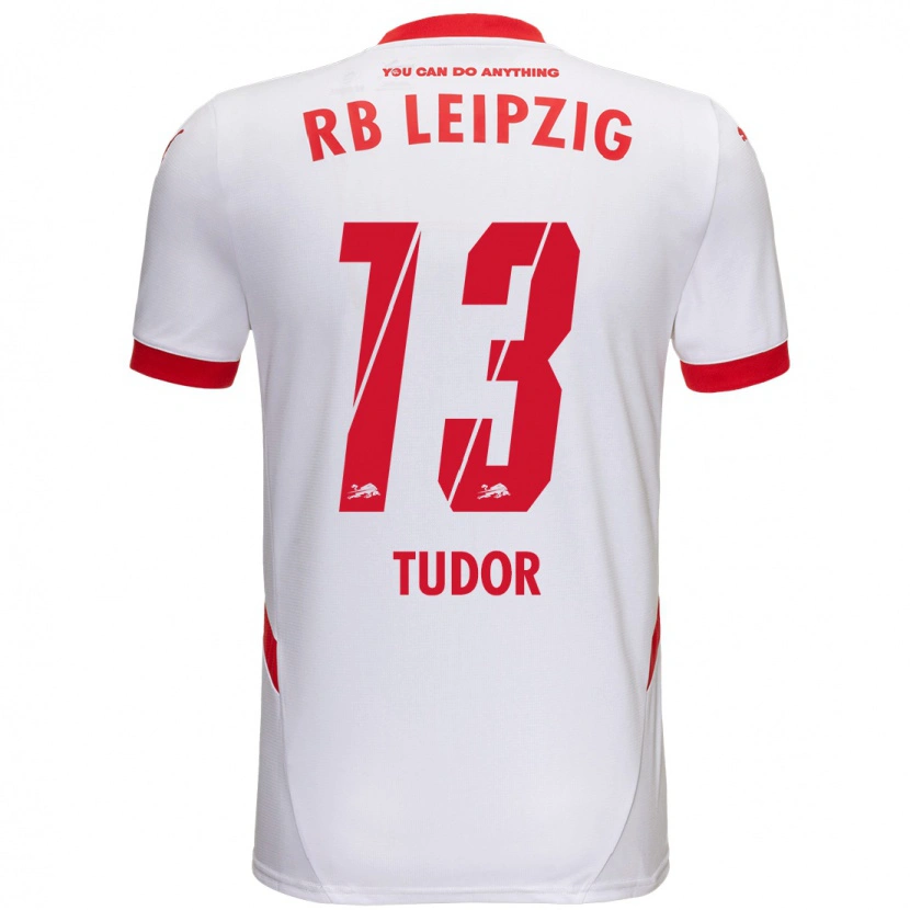 Danxen Men Aaron Tudor #13 White Red Home Jersey 2024/25 T-Shirt