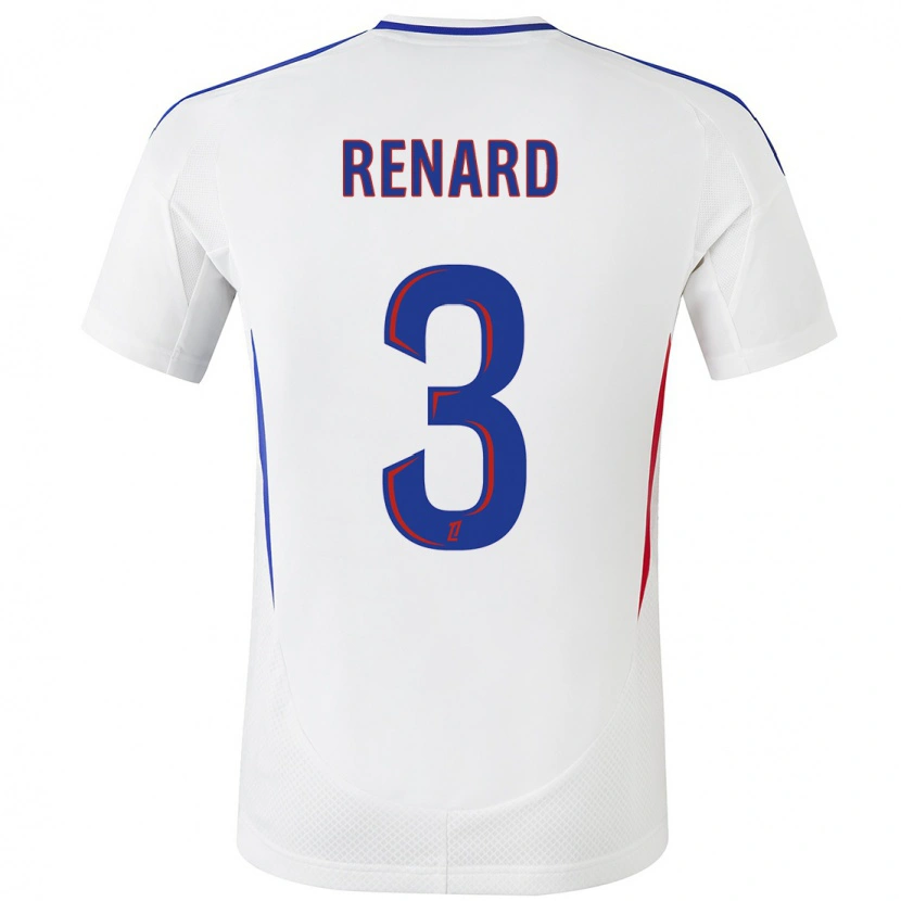 Danxen Men Wendie Renard #3 White Blue Home Jersey 2024/25 T-Shirt