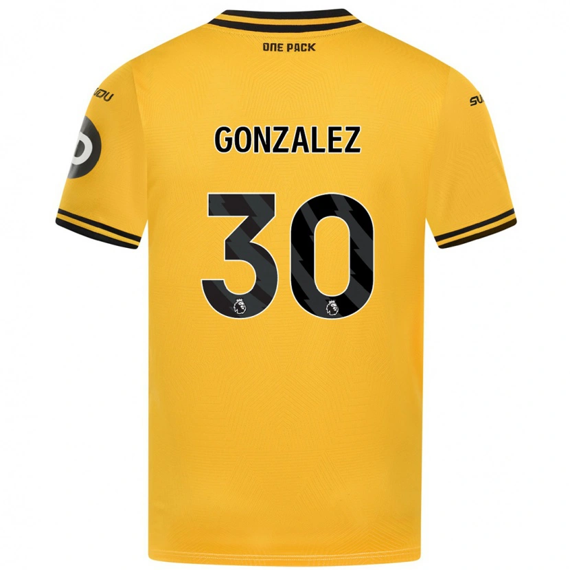 Danxen Men Enso González #30 Yellow Home Jersey 2024/25 T-Shirt