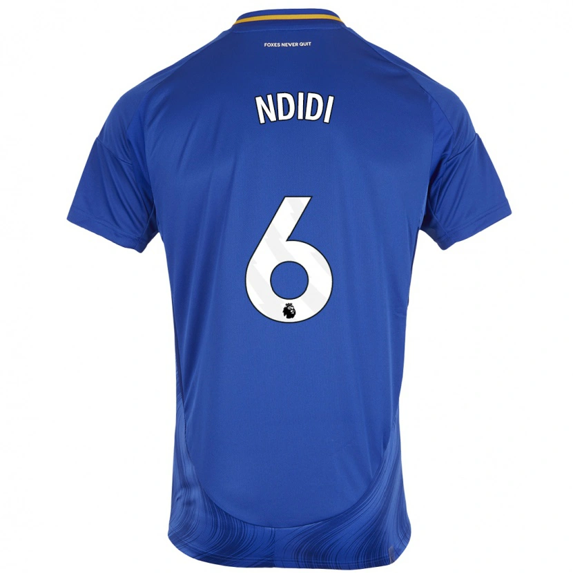 Danxen Men Wilfred Ndidi #6 Blue White Home Jersey 2024/25 T-Shirt