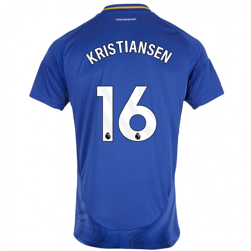 Danxen Men Victor Kristiansen #16 Blue White Home Jersey 2024/25 T-Shirt