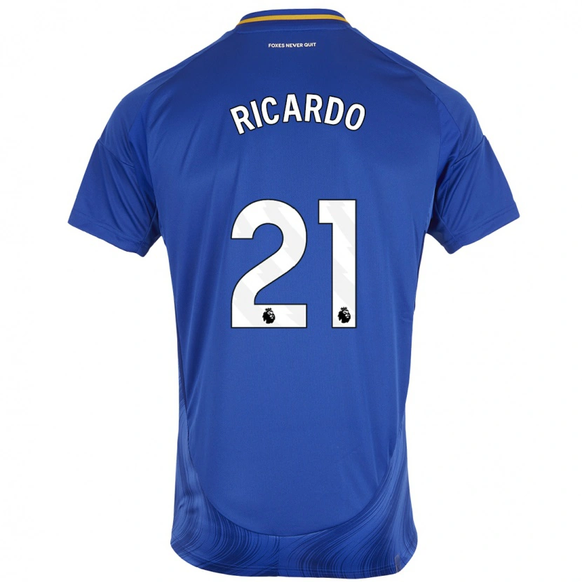 Danxen Men Ricardo Pereira #21 Blue White Home Jersey 2024/25 T-Shirt