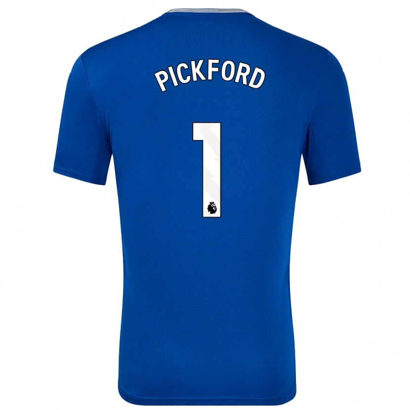 Danxen Men Jordan Pickford #1 Blue With Home Jersey 2024/25 T-Shirt