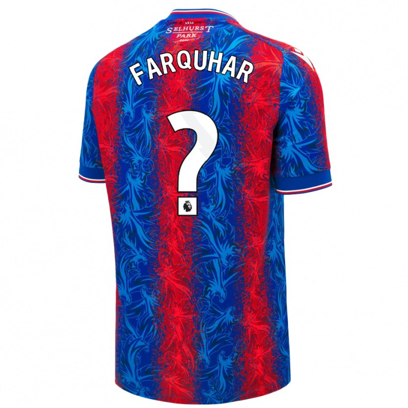 Danxen Men Craig Farquhar #0 Red Blue Stripes Home Jersey 2024/25 T-Shirt