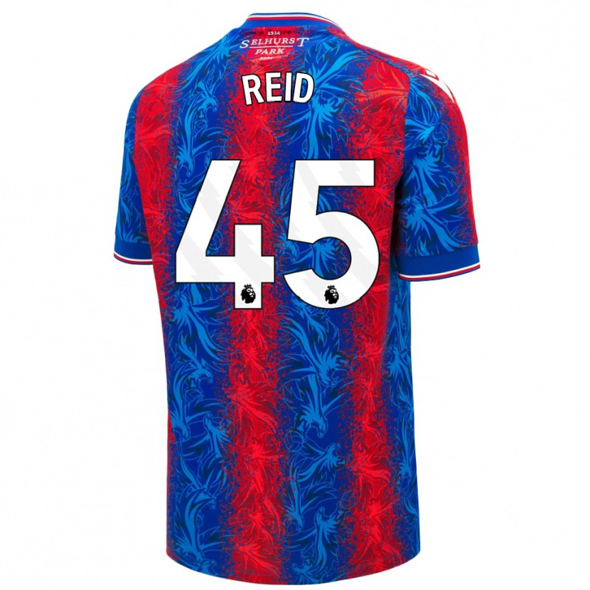 Danxen Men Dylan Reid #45 Red Blue Stripes Home Jersey 2024/25 T-Shirt