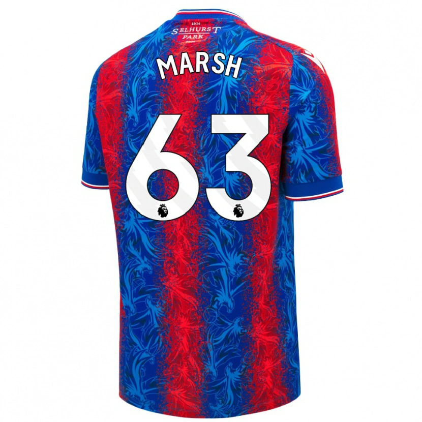 Danxen Men Zach Marsh #63 Red Blue Stripes Home Jersey 2024/25 T-Shirt