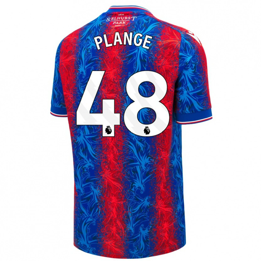 Danxen Men Luke Plange #48 Red Blue Stripes Home Jersey 2024/25 T-Shirt