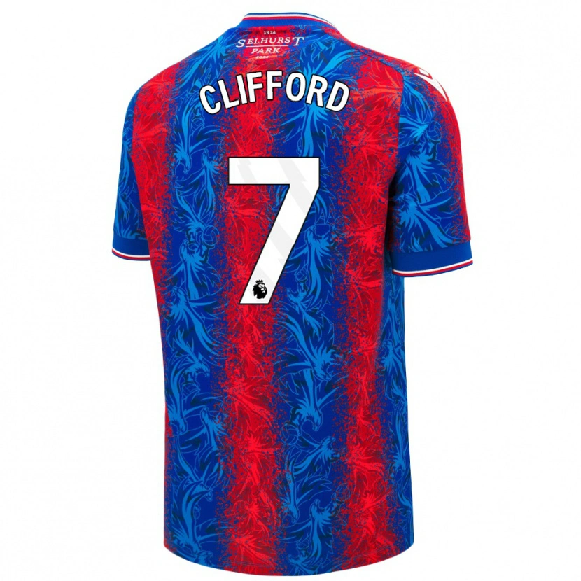 Danxen Men Charley Clifford #7 Red Blue Stripes Home Jersey 2024/25 T-Shirt