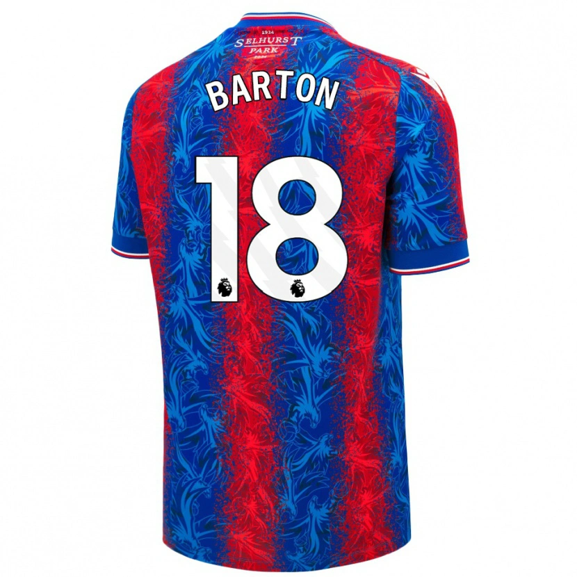 Danxen Men Kirsty Barton #18 Red Blue Stripes Home Jersey 2024/25 T-Shirt