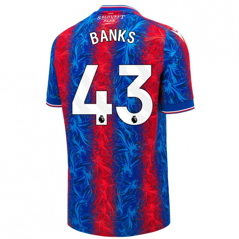 Danxen Men Scott Banks #43 Red Blue Stripes Home Jersey 2024/25 T-Shirt