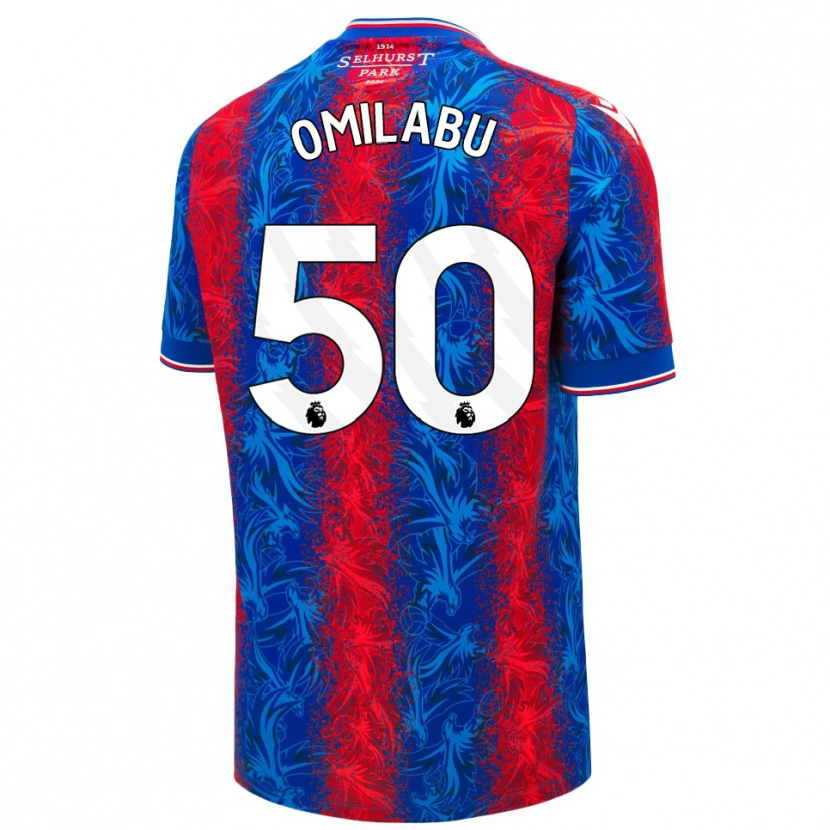 Danxen Men David Omilabu #50 Red Blue Stripes Home Jersey 2024/25 T-Shirt