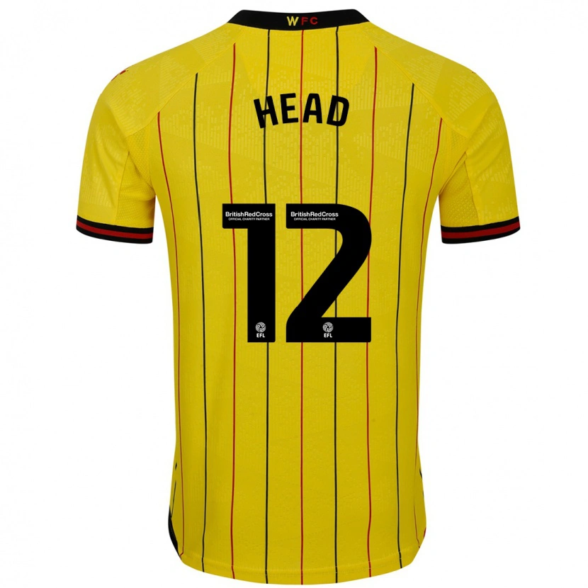 Danxen Men Ellie Head #12 Yellow Black Home Jersey 2024/25 T-Shirt