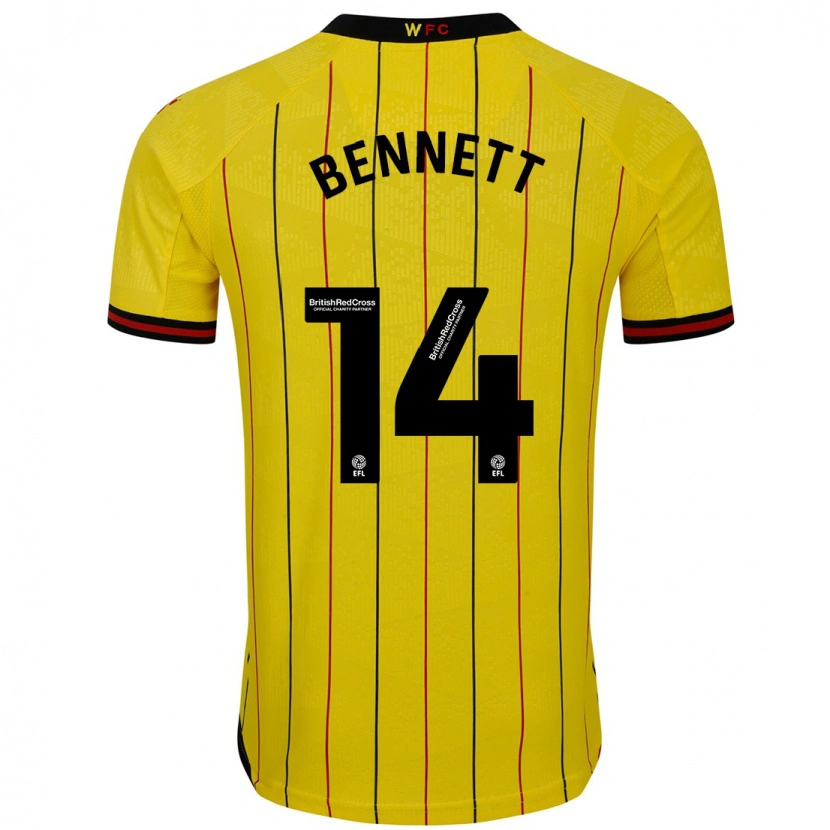 Danxen Men Harley Bennett #14 Yellow Black Home Jersey 2024/25 T-Shirt