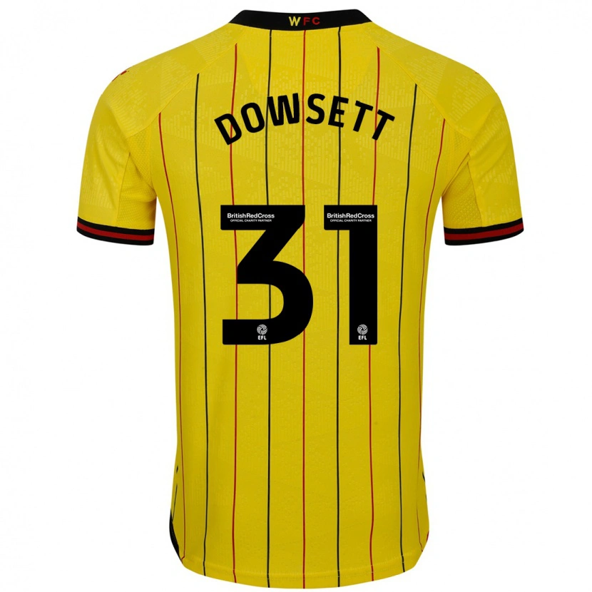 Danxen Men Rebekah Dowsett #31 Yellow Black Home Jersey 2024/25 T-Shirt