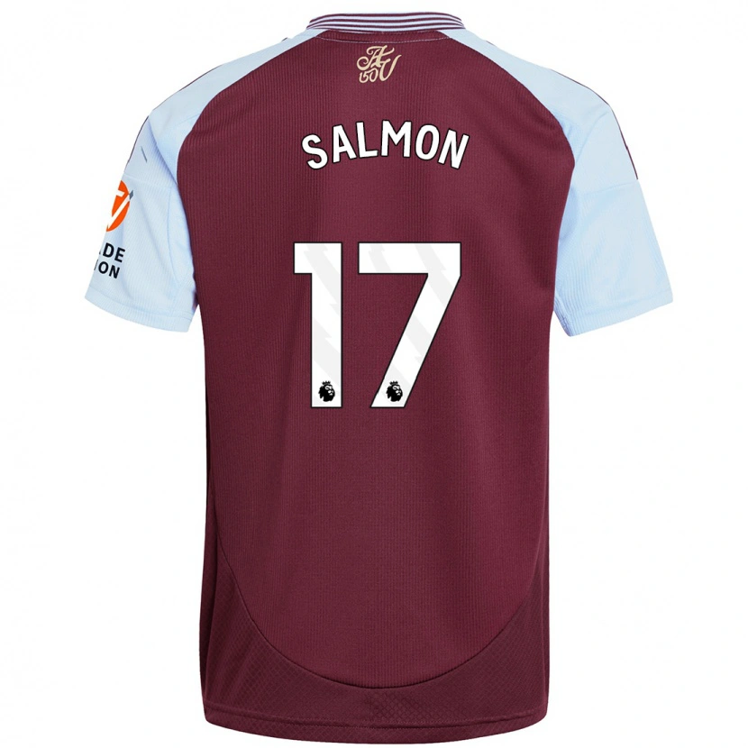 Danxen Men Ebony Salmon #17 Burgundy Sky Blue Home Jersey 2024/25 T-Shirt