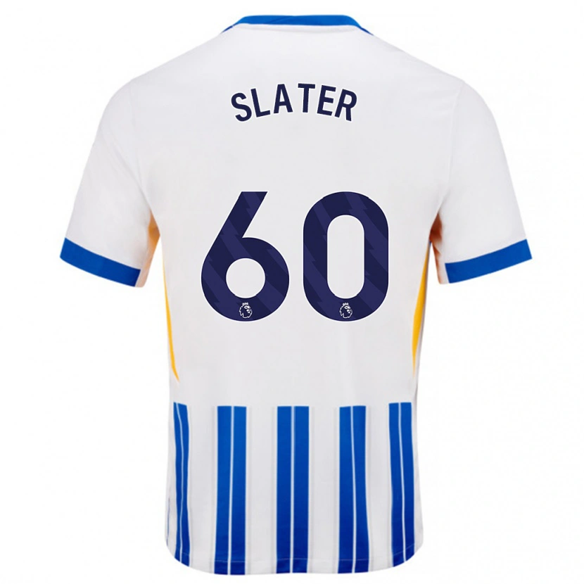 Danxen Men Jacob Slater #60 White Blue Pinstripes Home Jersey 2024/25 T-Shirt