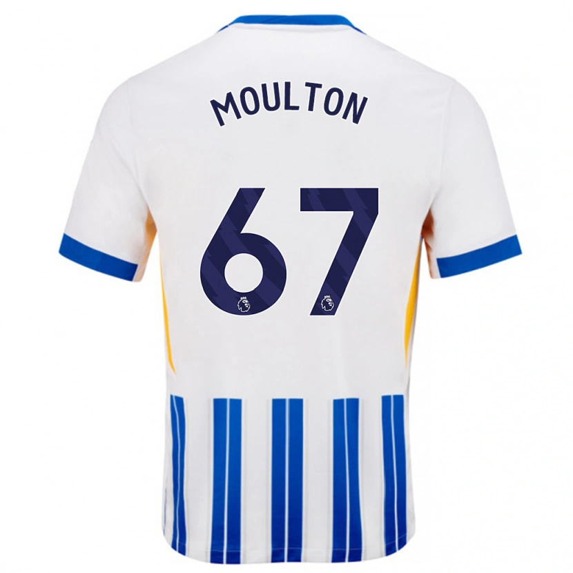 Danxen Men Remiero Moulton #67 White Blue Pinstripes Home Jersey 2024/25 T-Shirt