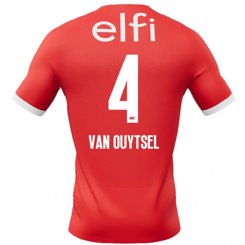 Danxen Men Kevin Van Ouytsel #4 Red White Home Jersey 2024/25 T-Shirt