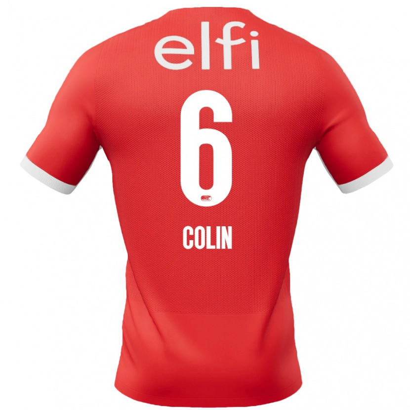 Danxen Men Isa Colin #6 Red White Home Jersey 2024/25 T-Shirt