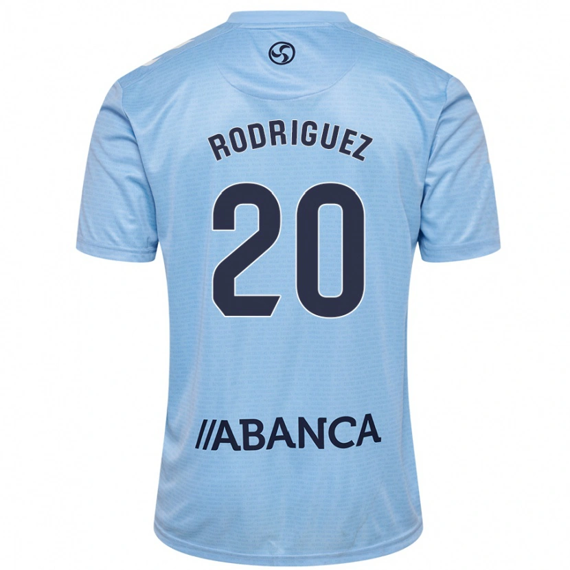 Danxen Men Javi Rodríguez #20 Sky Blue Home Jersey 2024/25 T-Shirt