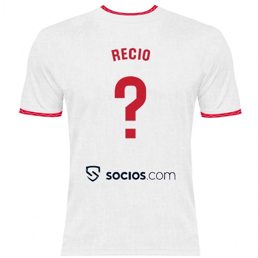 Danxen Men Sergio Recio #0 White Red Home Jersey 2024/25 T-Shirt