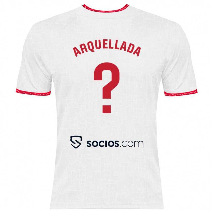 Danxen Men Álvaro Arquellada #0 White Red Home Jersey 2024/25 T-Shirt