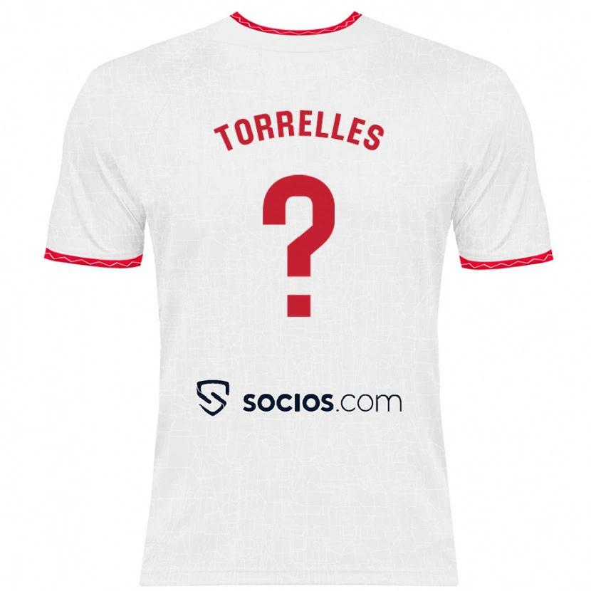 Danxen Men Genís Torrelles #0 White Red Home Jersey 2024/25 T-Shirt