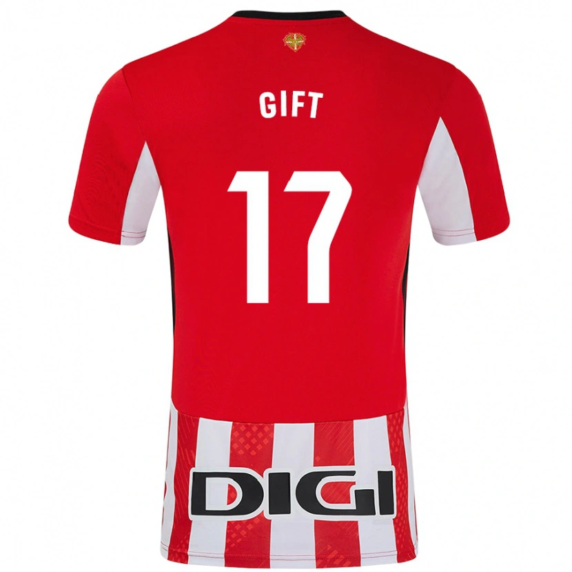 Danxen Men Elijah Gift #17 Red White Home Jersey 2024/25 T-Shirt