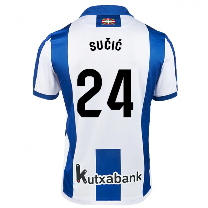 Danxen Men Luka Sucic #24 White Blue Home Jersey 2024/25 T-Shirt