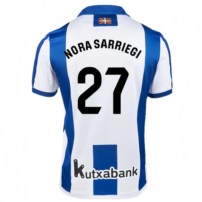 Danxen Men Nora Sarriegi Galdos #27 White Blue Home Jersey 2024/25 T-Shirt