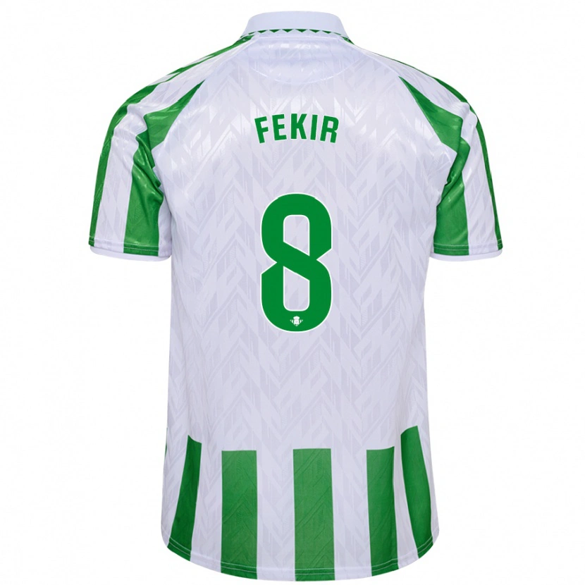 Danxen Men Nabil Fekir #8 Green White Stripes Home Jersey 2024/25 T-Shirt