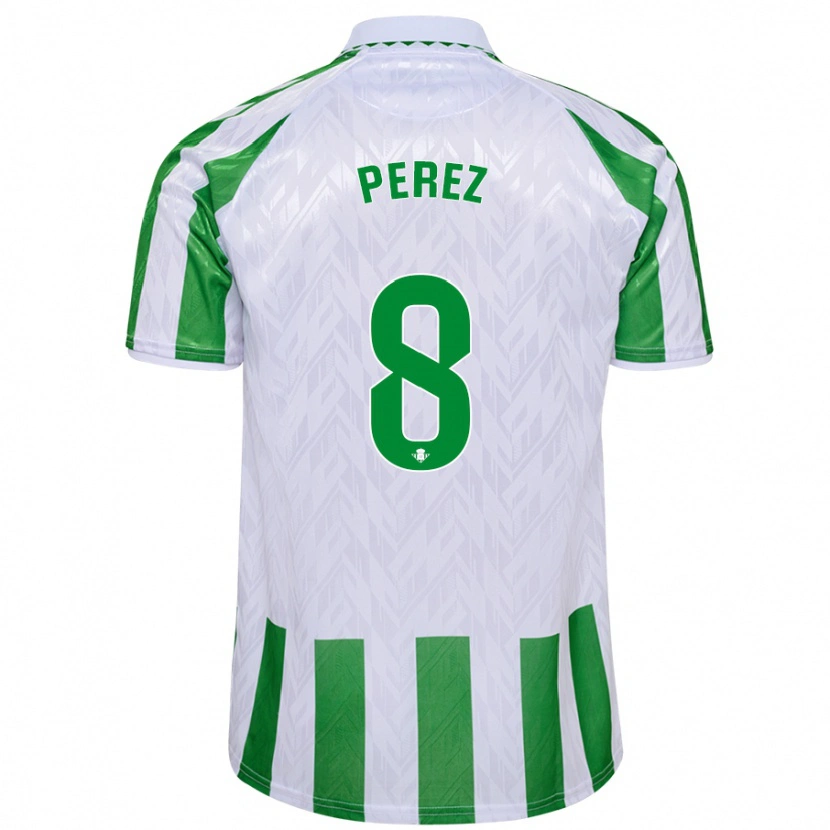 Danxen Men Dani Pérez #8 Green White Stripes Home Jersey 2024/25 T-Shirt