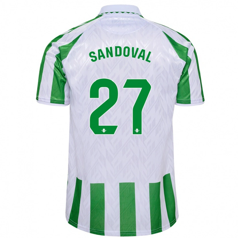 Danxen Men Keimer Sandoval #27 Green White Stripes Home Jersey 2024/25 T-Shirt