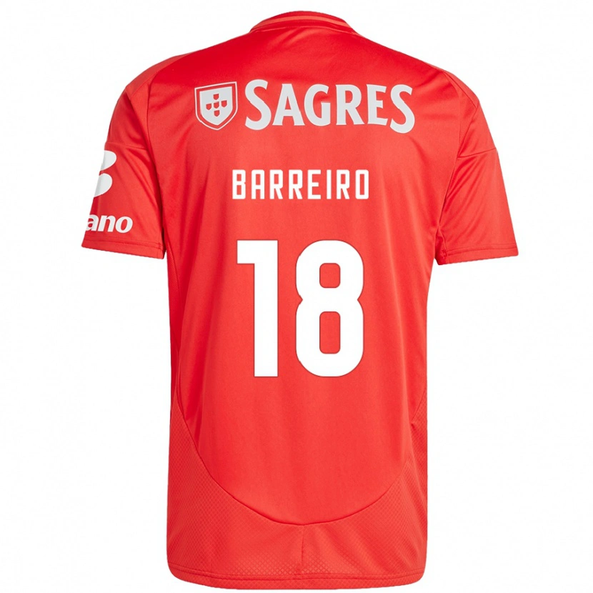 Danxen Men Leandro Barreiro #18 Red White Home Jersey 2024/25 T-Shirt