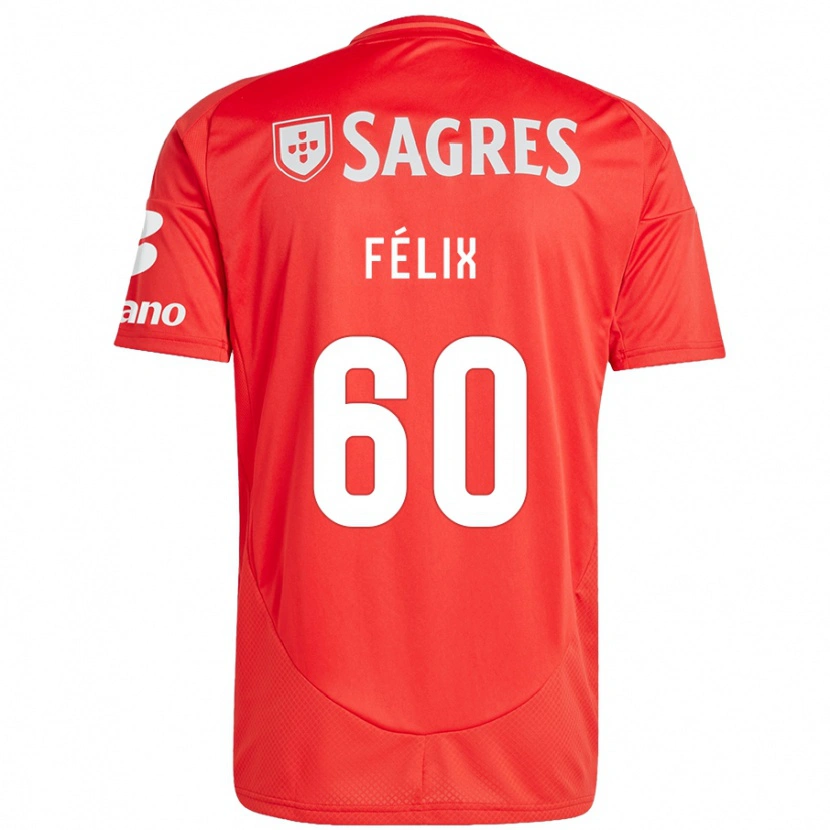 Danxen Men Nuno Félix #60 Red White Home Jersey 2024/25 T-Shirt