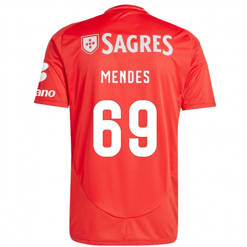 Danxen Men Vladimir Mendes #69 Red White Home Jersey 2024/25 T-Shirt