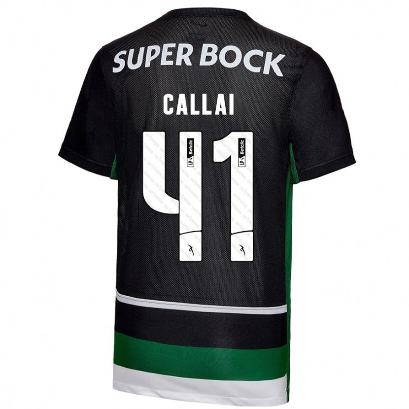 Danxen Men Diego Callai #41 Black White Green Home Jersey 2024/25 T-Shirt