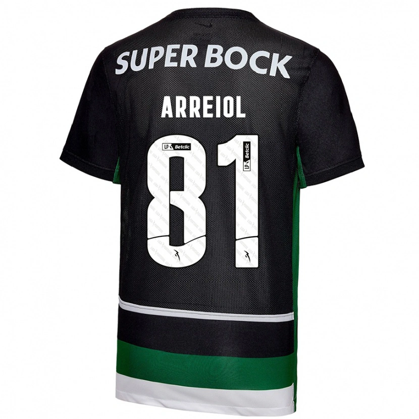 Danxen Men Henrique Arreiol #81 Black White Green Home Jersey 2024/25 T-Shirt