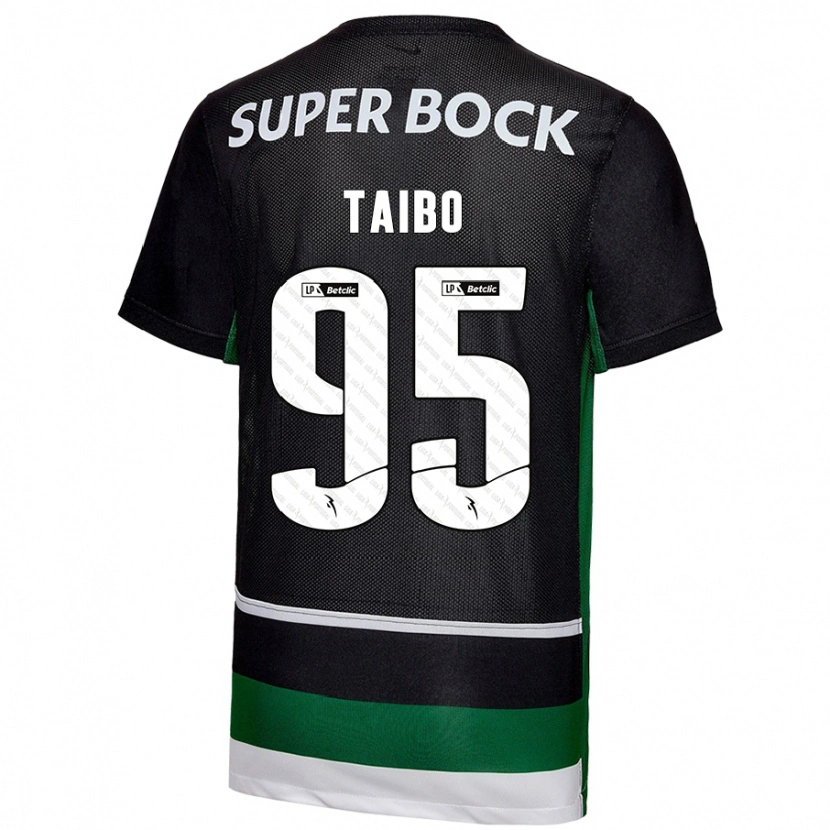 Danxen Men Lucas Taibo #95 Black White Green Home Jersey 2024/25 T-Shirt