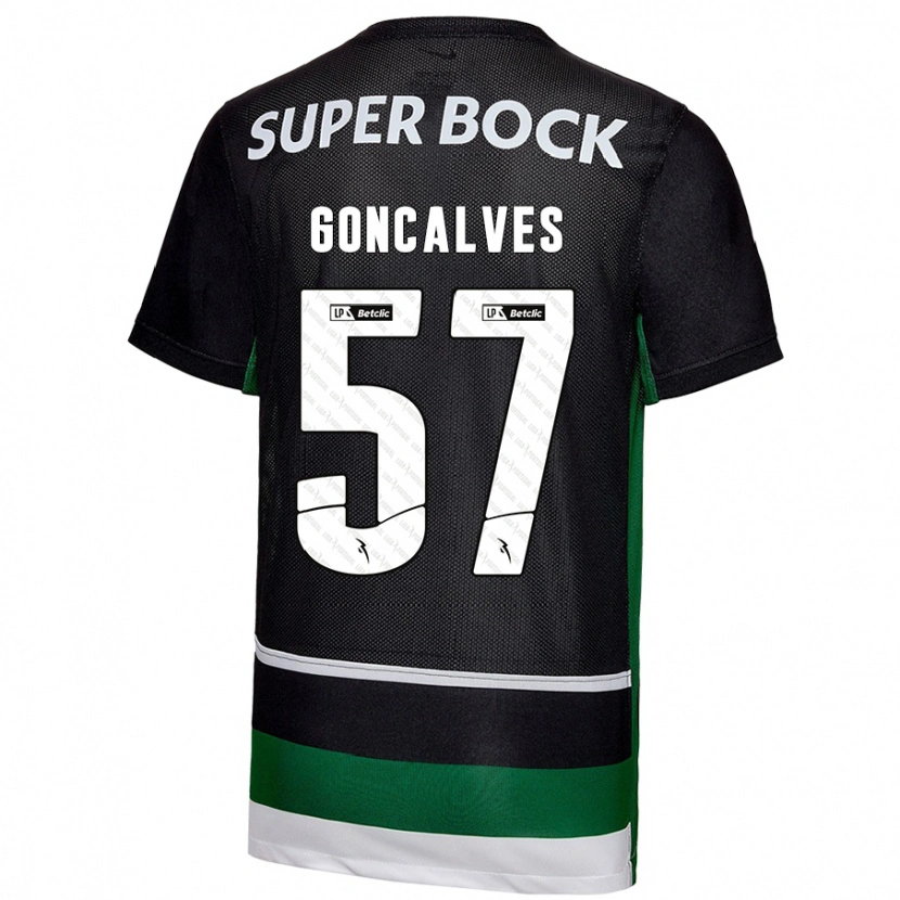 Danxen Men Inês Gonçalves #57 Black White Green Home Jersey 2024/25 T-Shirt