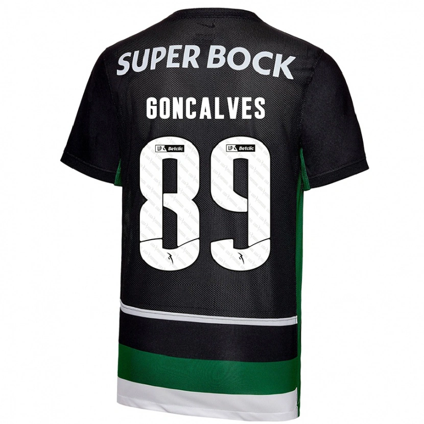 Danxen Men André Gonçalves #89 Black White Green Home Jersey 2024/25 T-Shirt