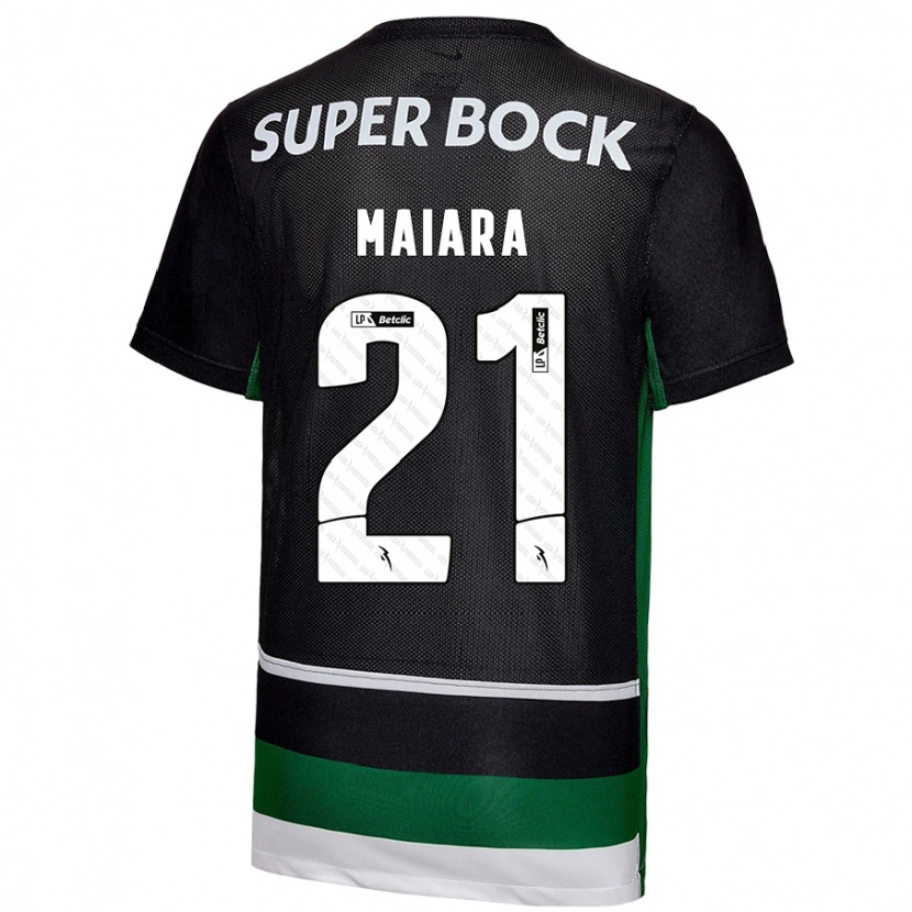 Danxen Men Maiara Carolina Niehues #21 Black White Green Home Jersey 2024/25 T-Shirt