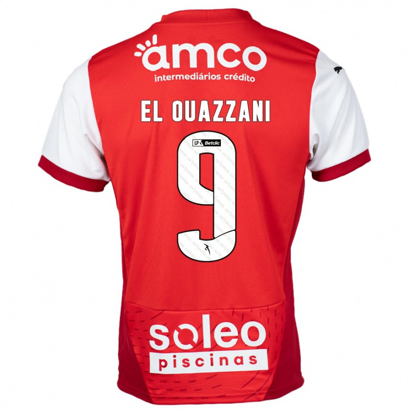 Danxen Men Amine El Ouazzani #9 Red White Home Jersey 2024/25 T-Shirt