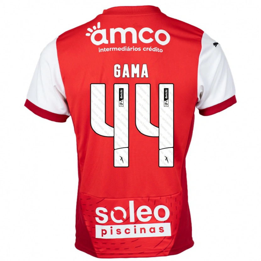 Danxen Men Dinis Gama #44 Red White Home Jersey 2024/25 T-Shirt