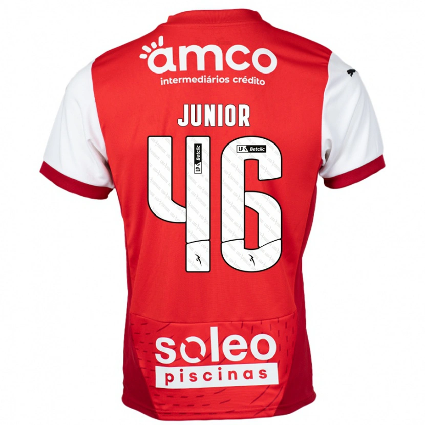 Danxen Men Mário Junior #46 Red White Home Jersey 2024/25 T-Shirt